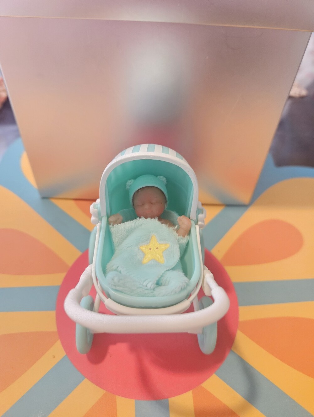 Zuru Mini Baby Doll Stroller with Mint Blanket - Kids Toys